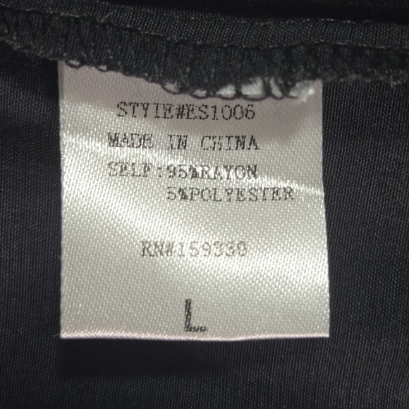 HEYSON Womens Smocked Waist Black Lightweight Rayon Maxi Skirt Size Large - Picture 5 of 6